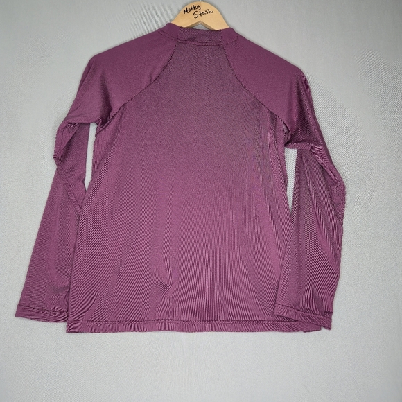 Nike Long Sleeve Hydro Rash Guard UPF40+ Dusty Rose Swim Shirt Size S - Picture 2 of 9